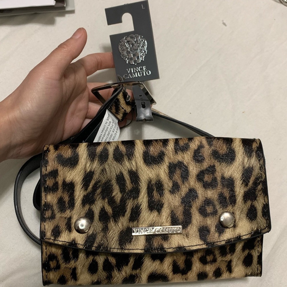 Vince Camuto Leopard Print Belt Bag